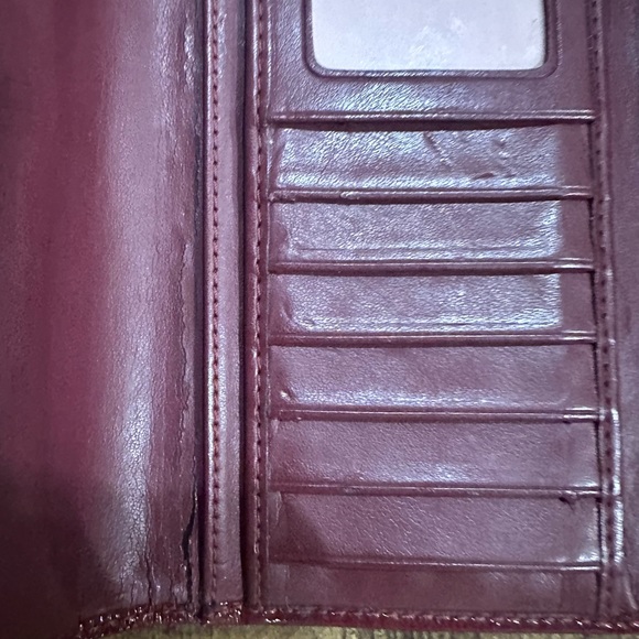 Authentic Coach  Ashley Checkbook Wallet Red - Picture 4 of 4